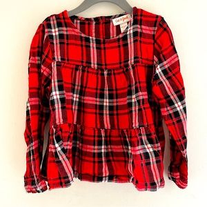 Cat & Jack Red Plaid Top